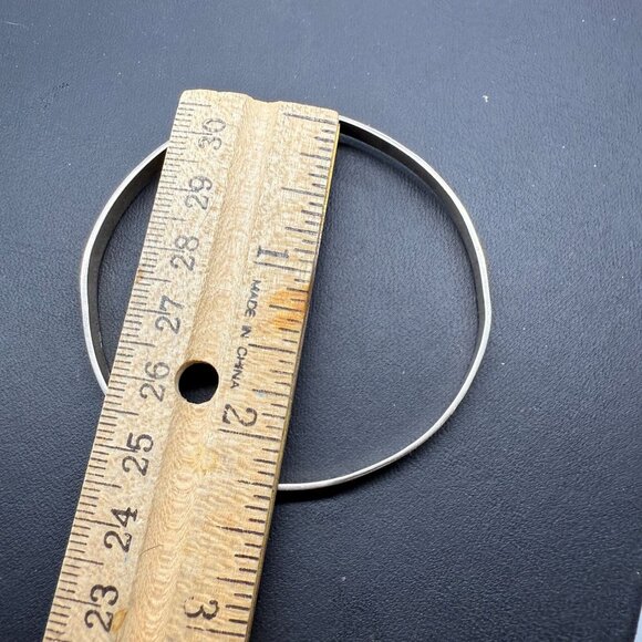 VTG 925 Sterling Silver South American Embossed Bangle Bracelet Timeless - Picture 5 of 5